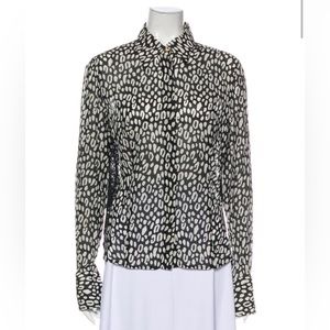 Versace Silk Button-Up Top